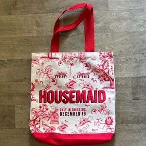 Red and White 'The Housemaid' Tote Bag